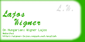 lajos wigner business card